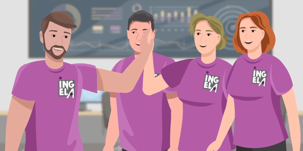Ingela Team als Comic
